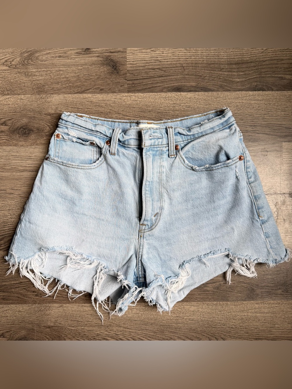 Abercrombie & Fitch Mom Short High-Rise Denim Shorts